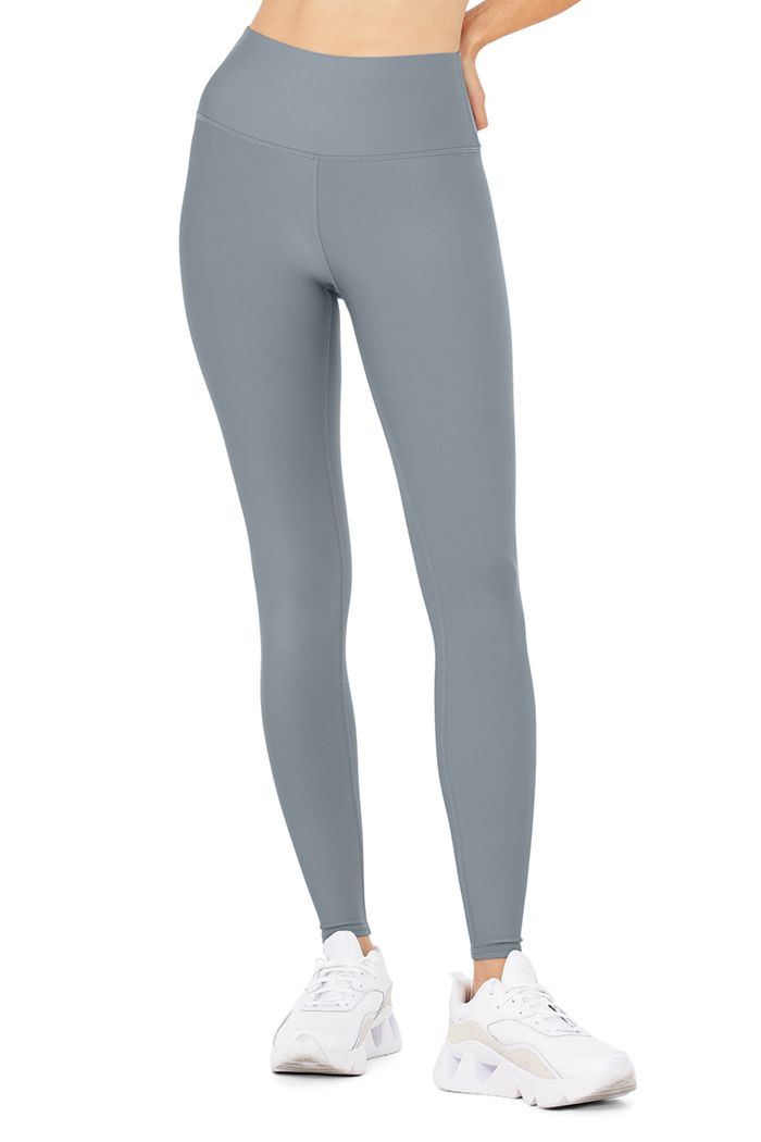 Grey Alo Yoga High-Waist Airlift Women's Leggings | 16359PCVS