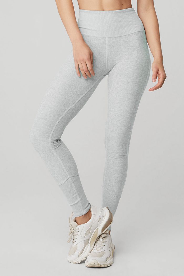 Grey Alo Yoga High-Waist Alosoft Lounge Women's Leggings | 15938VGLQ