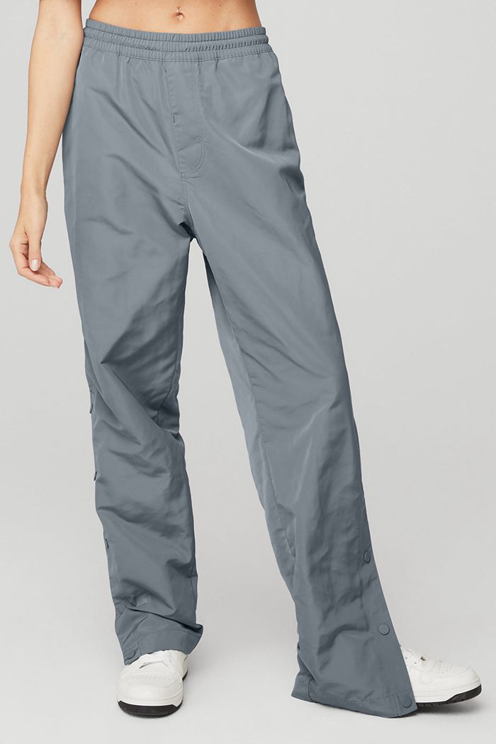 Grey Alo Yoga Legend Snap Women's Pants | 82073GTBQ