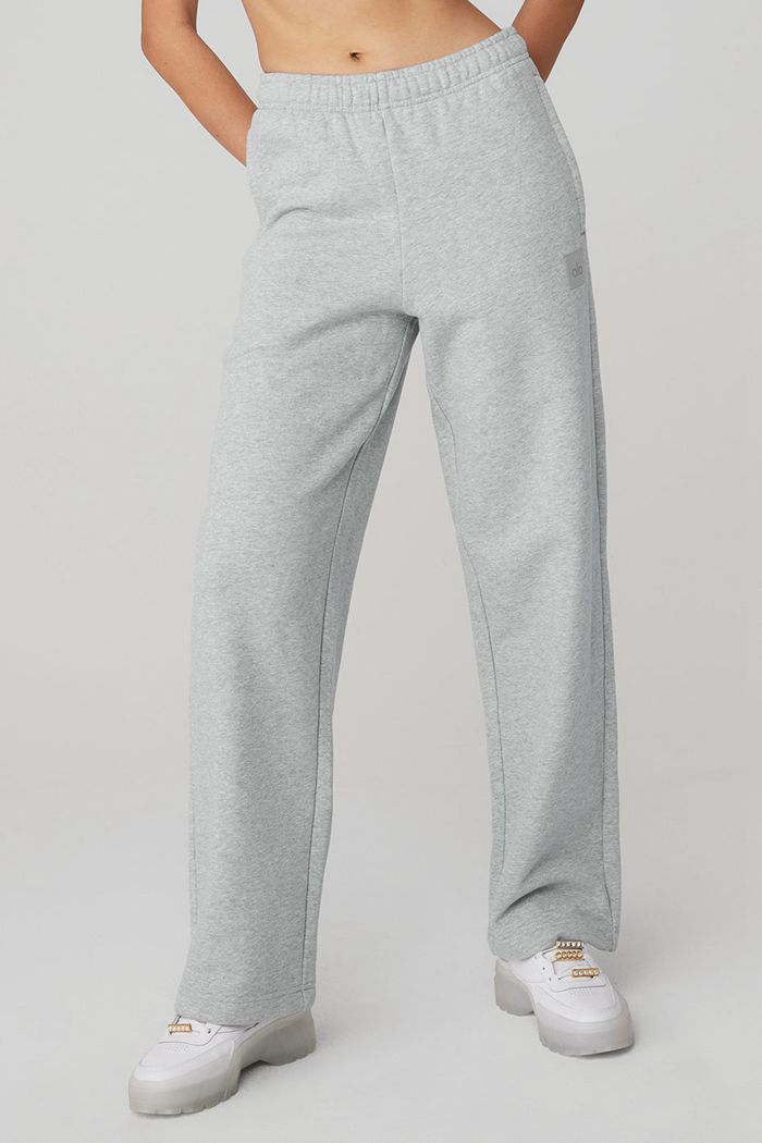 Grey Alo Yoga Renown Sweat Women's Pants | 95674LRFT