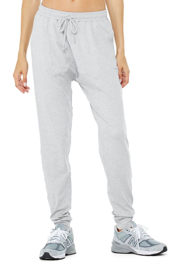 Grey Alo Yoga Revitalize Women's Pants | 67452EUFM