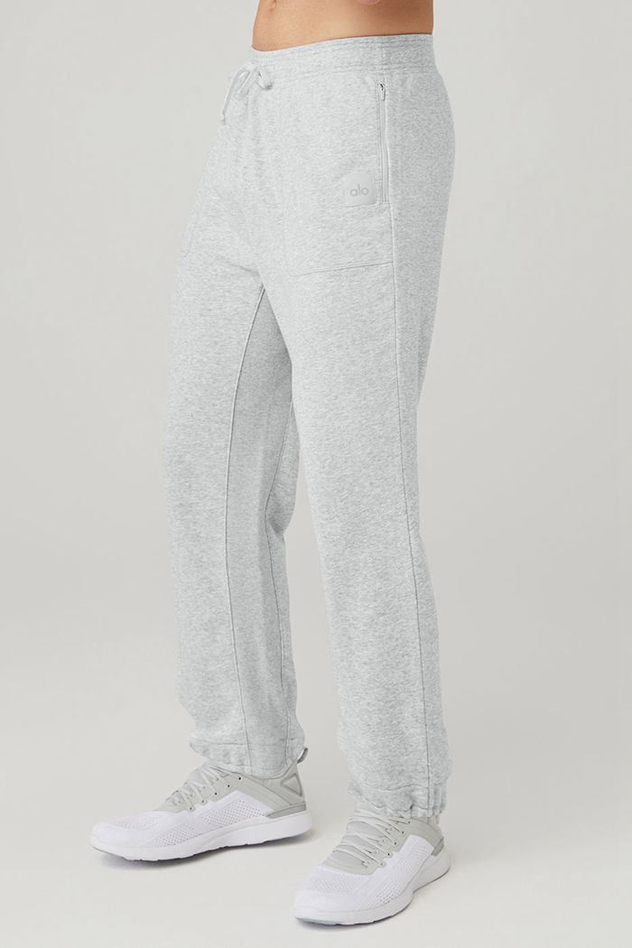 Grey Alo Yoga The Qualifier Men's Pants | 21370FZOE