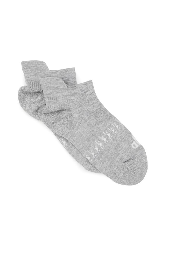 Grey White Alo Yoga Performance Tab Women's Socks | 12968ESHD