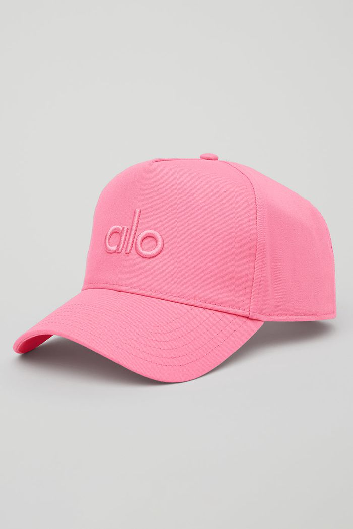 Pink Alo Yoga District Trucker Women's Hats | 87146HNXT