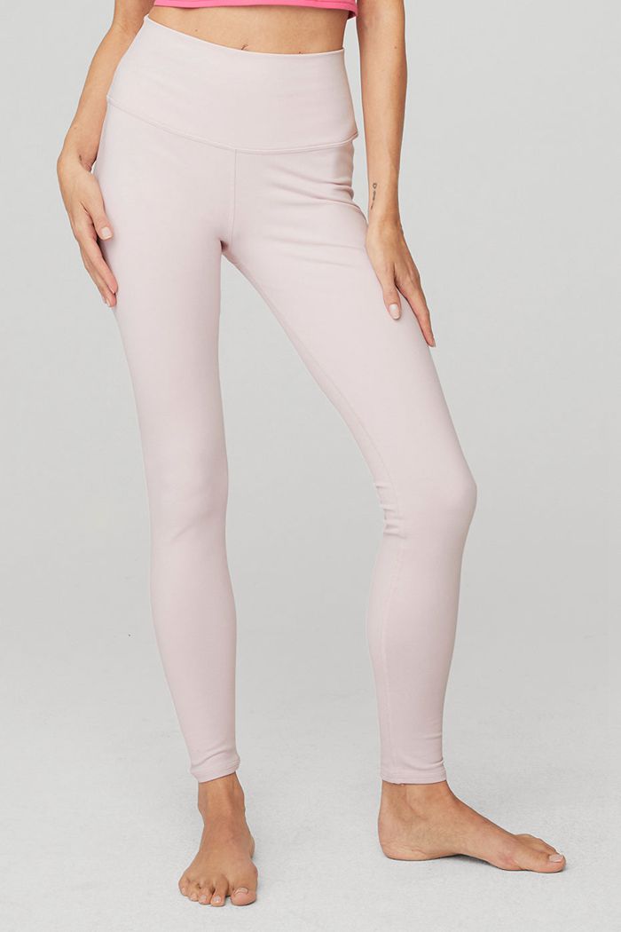 Pink Alo Yoga High-Waist Airbrush Women's Leggings | 02568QCVL