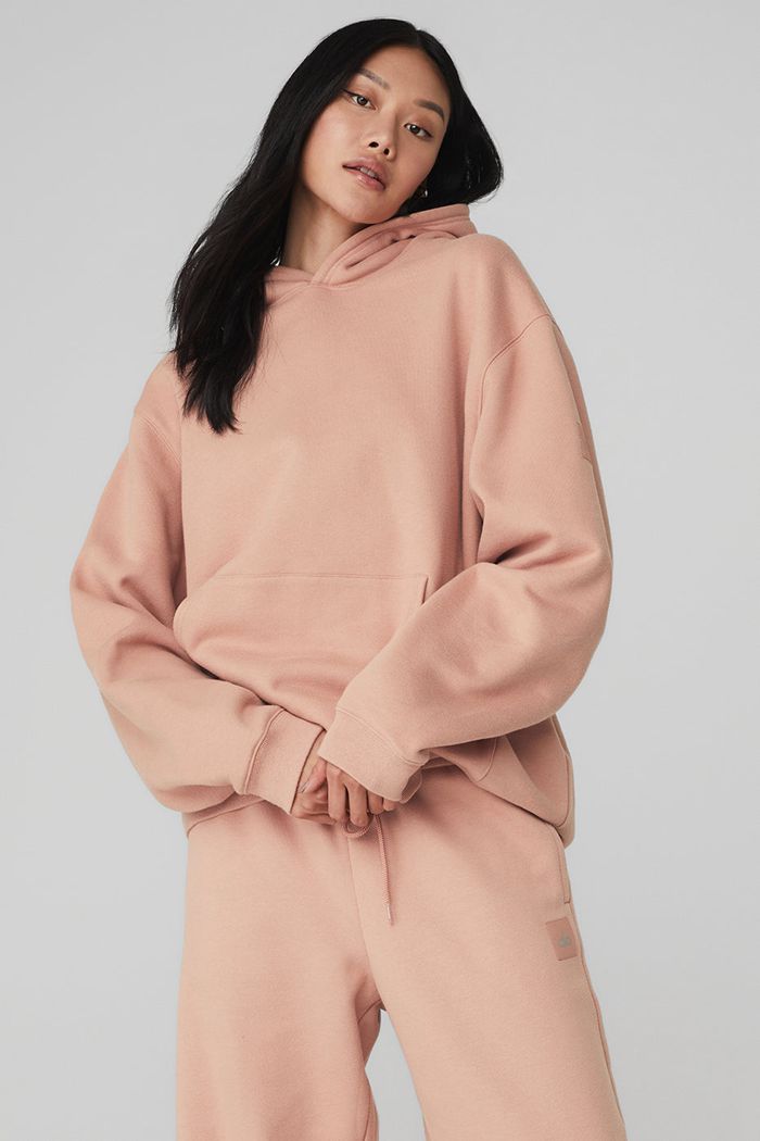 Pink Alo Yoga Renown Women's Hoodie | 16342VJMR