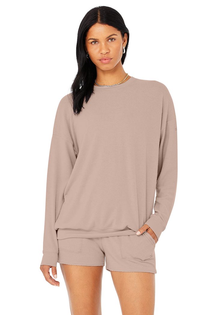 Pink Alo Yoga Soho Women's Pullover | 82156HGYM