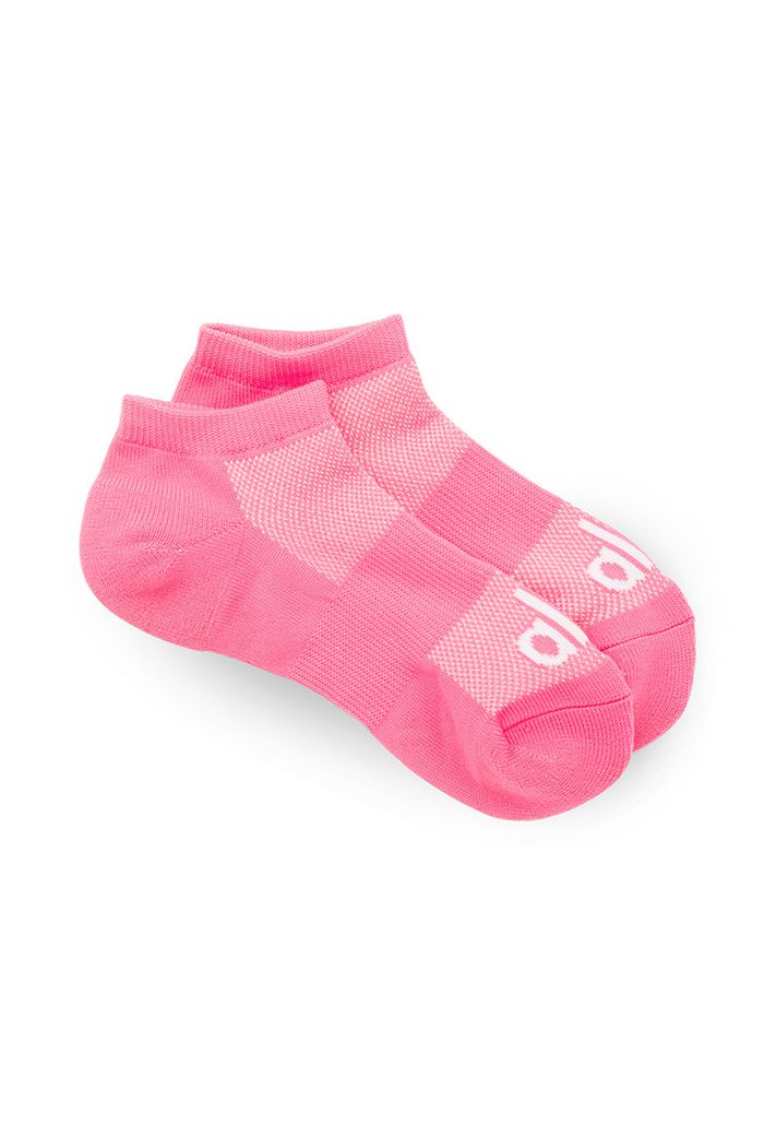 Pink White Alo Yoga Everyday Women's Socks | 58643WZUO