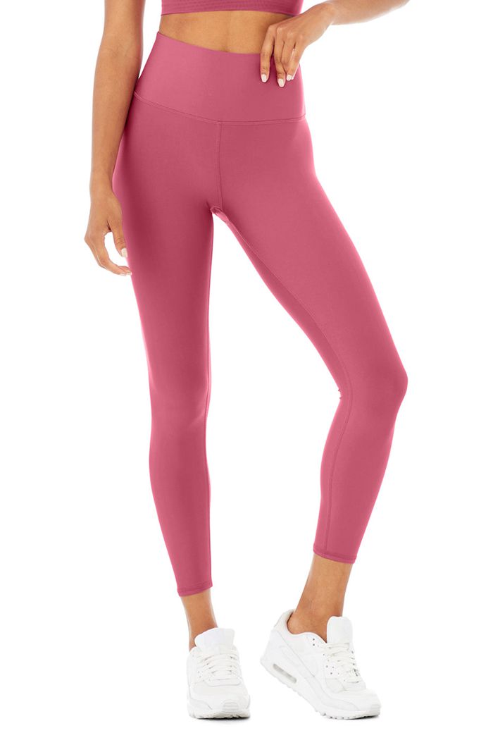 Purple Alo Yoga 7/8 High-Waist Airlift Women's Leggings | 90352CUBS