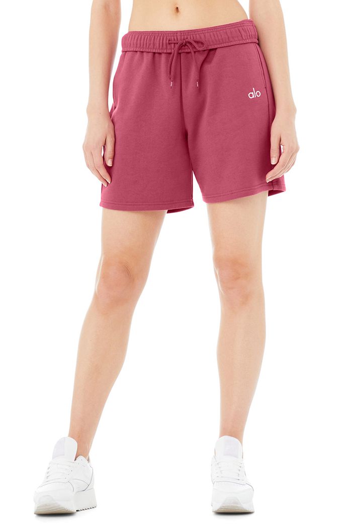 Purple Alo Yoga Accolade Sweat Women's Short | 37841UTEQ