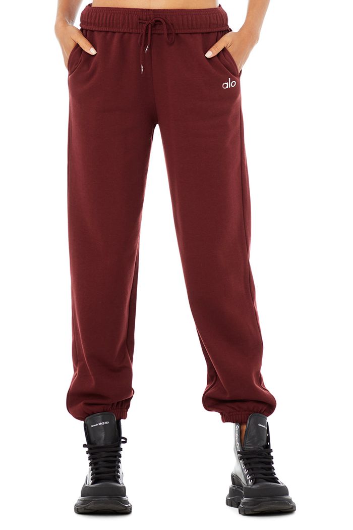 Red Alo Yoga Accolade Sweat Women's Pants | 02835YKRQ