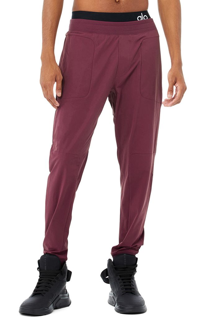 Red Alo Yoga Co-Op Men's Pants | 86597KQXH