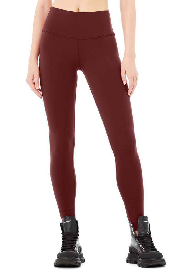 Red Alo Yoga High-Waist Airbrush Women's Leggings | 26379TDBJ