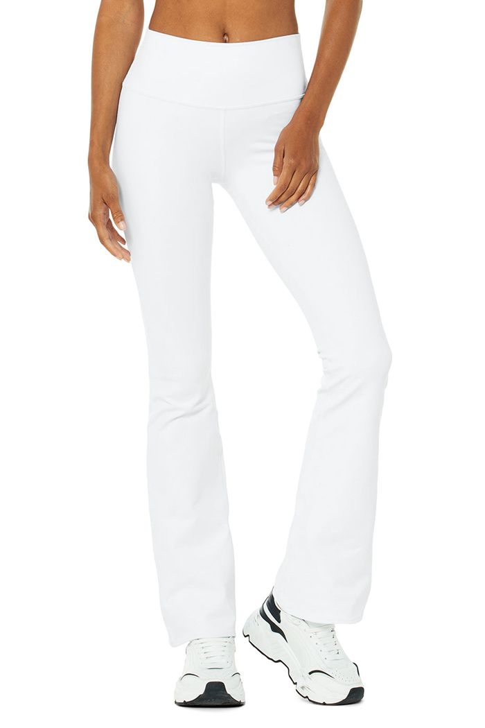 White Alo Yoga Airbrush High-Waist Bootcut Women's Leggings | 79461GQPH