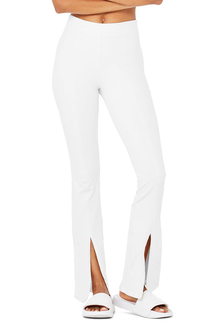 White Alo Yoga Airbrush High-Waist Flutter Women's Leggings | 61537CHOS