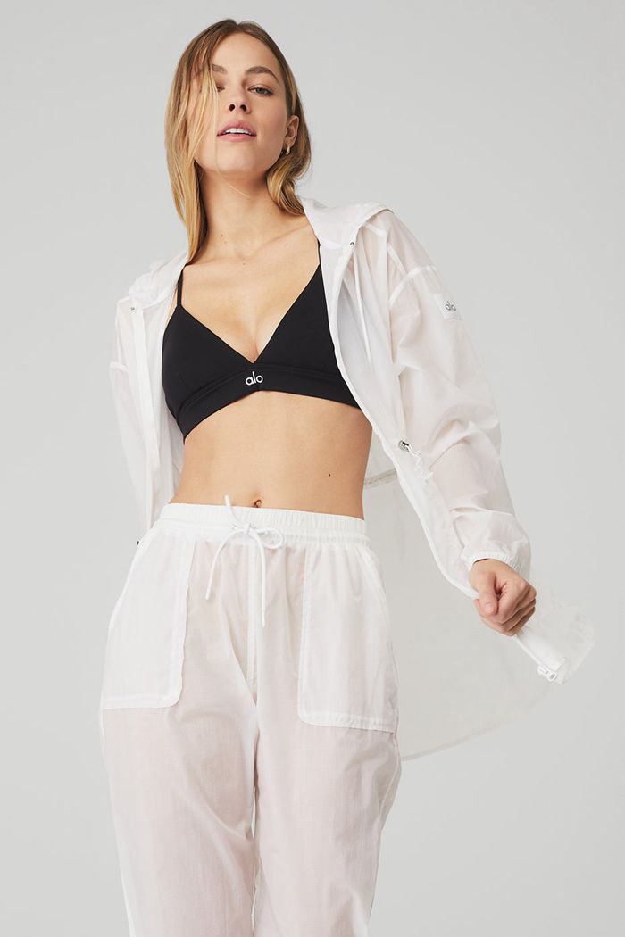 White Alo Yoga Cloud Nine Women's Jackets | 72180LWTS