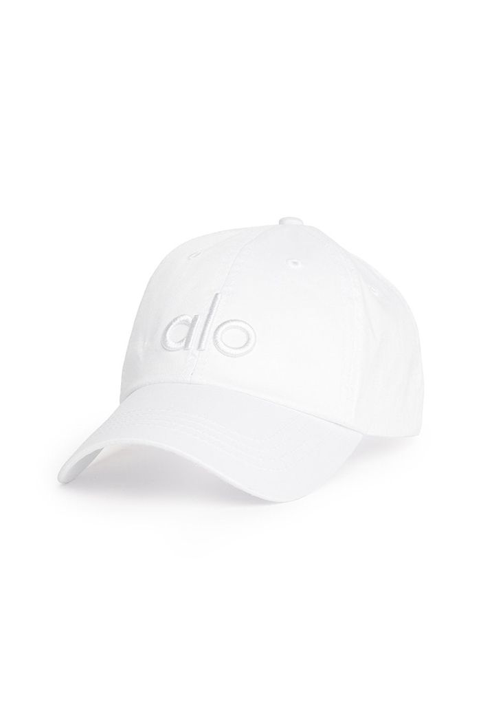 White Alo Yoga Off-Duty Men's Cap | 69347TGAM