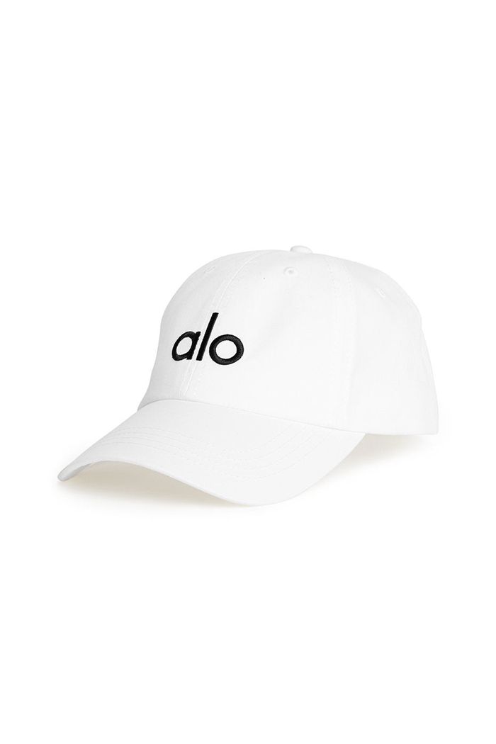 White Black Alo Yoga Off-Duty Women's Cap | 89041KBEJ