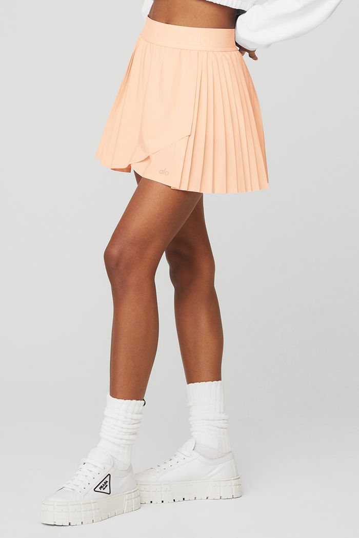 Beige Alo Yoga Aces Tennis Women's Skirts | 68327HPQW