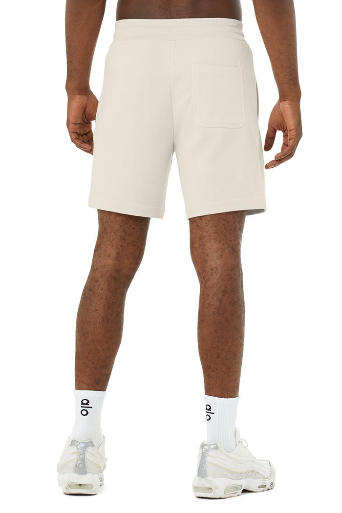 Beige Alo Yoga Chill Men's Short | 68571HAOQ