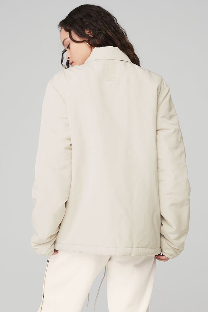 Beige Alo Yoga Legend Women's Jackets | 51978XYNE