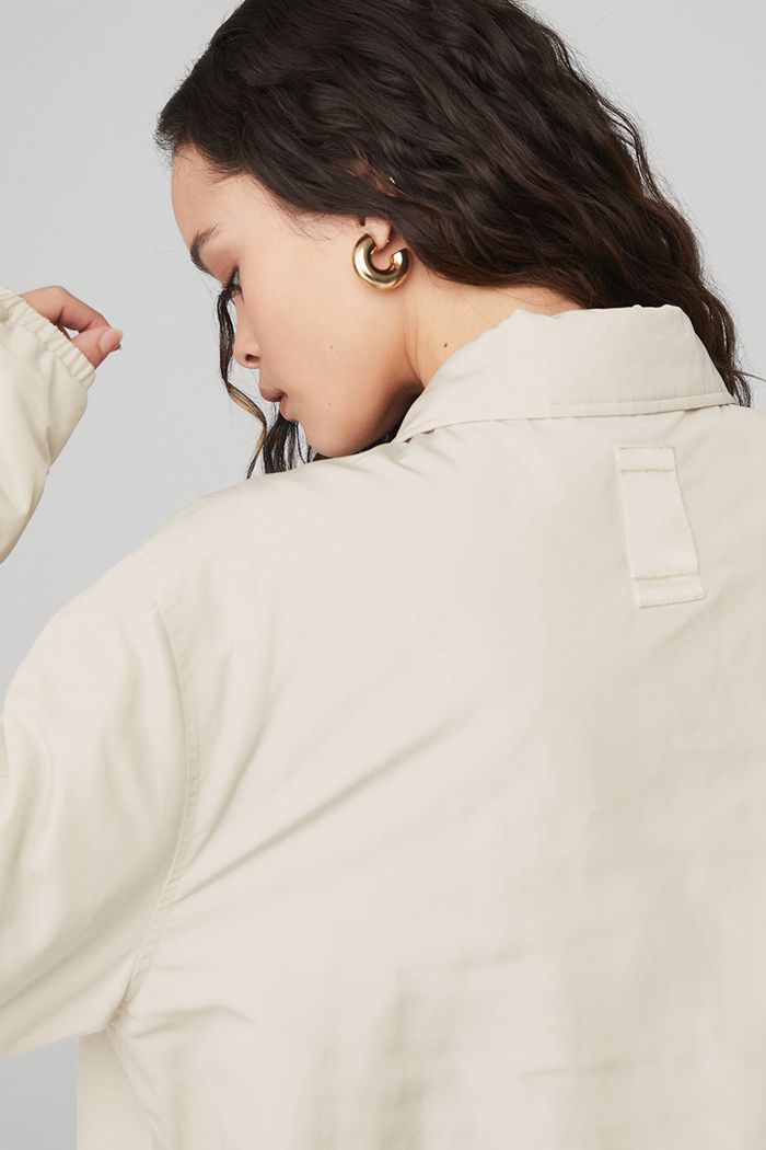 Beige Alo Yoga Legend Women's Jackets | 51978XYNE