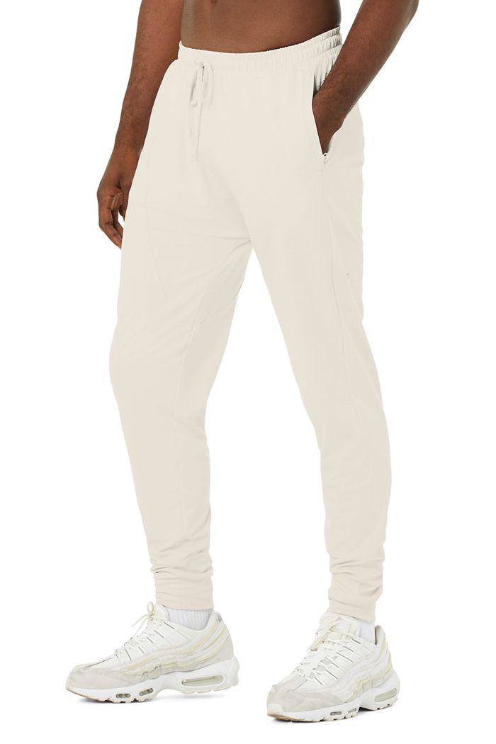 Beige Alo Yoga Revitalize Men's Pants | 24901RUGT