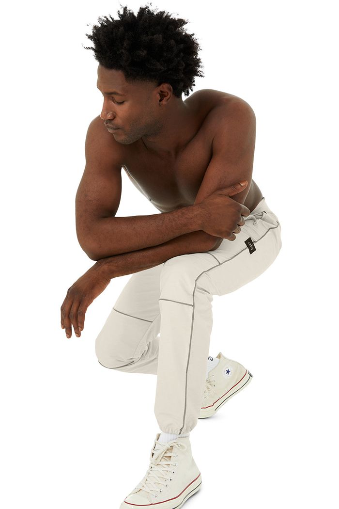 Beige Alo Yoga Torrent Track Sweat Men's Pants | 14802GQFC