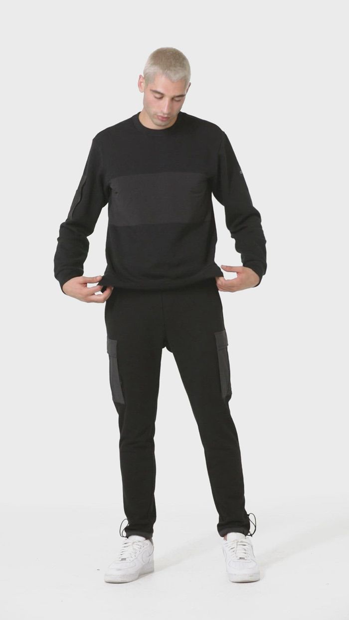 Beige Black Alo Yoga Traverse Men's Pullover | 91820EVSN