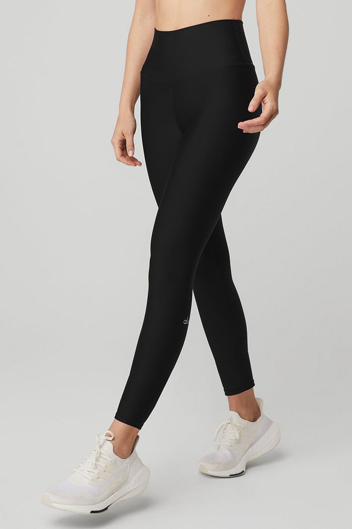 Black Alo Yoga 7/8 High-Waist Airlift Women's Leggings | 63725WCFL