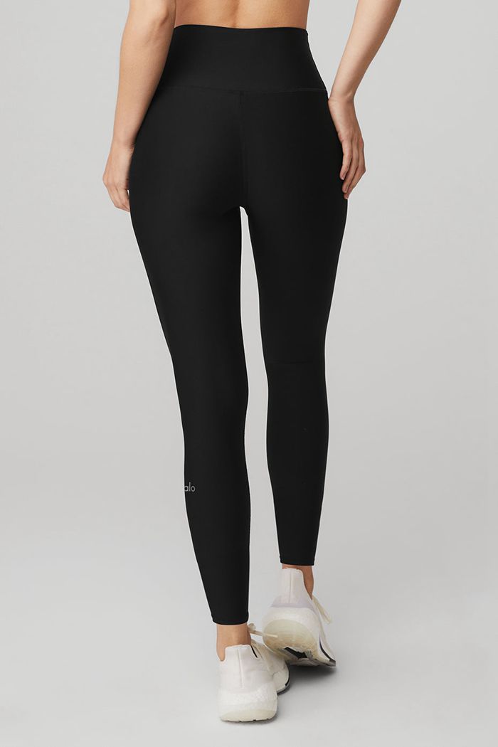 Black Alo Yoga 7/8 High-Waist Airlift Women's Leggings | 63725WCFL