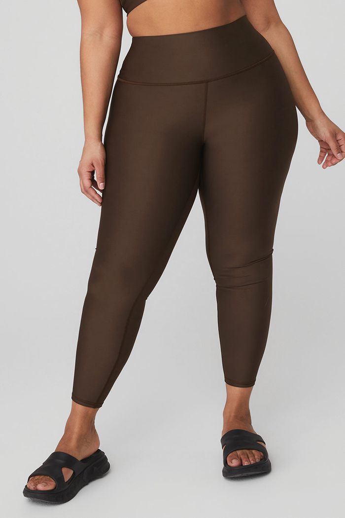 Black Alo Yoga 7/8 High-Waist Airlift Women's Leggings | 86750PUTL