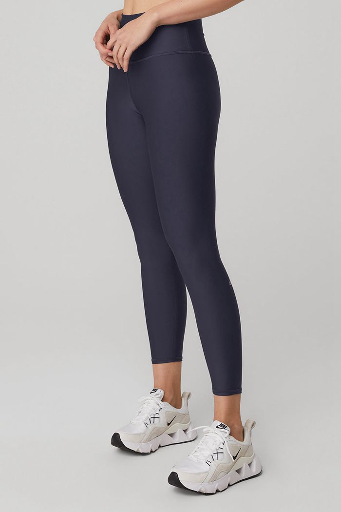 Black Alo Yoga 7/8 High-Waist Airlift Women's Leggings | 98320NAJH