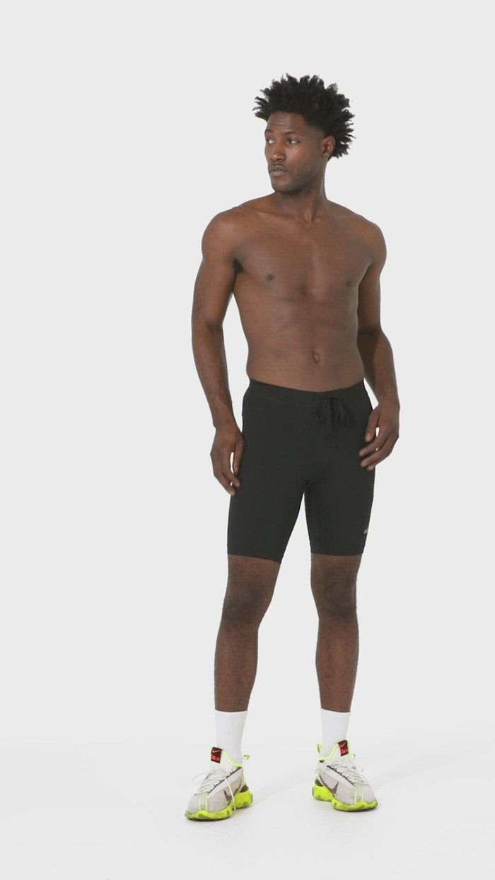 Black Alo Yoga 9 Warrior Compression Men's Short | 17492OBNY