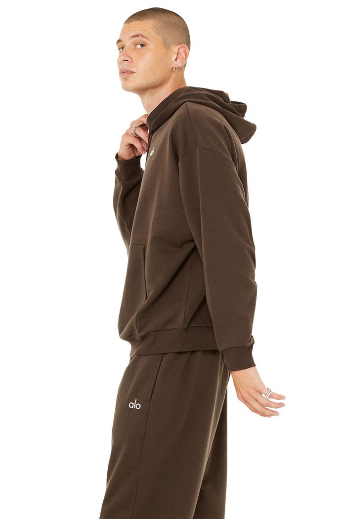 Black Alo Yoga Accolade Men's Hoodie | 15392UQJB