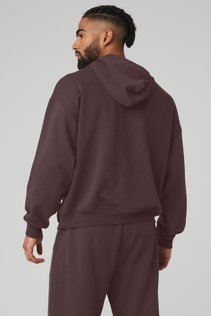 Black Alo Yoga Accolade Men's Hoodie | 59180MENI