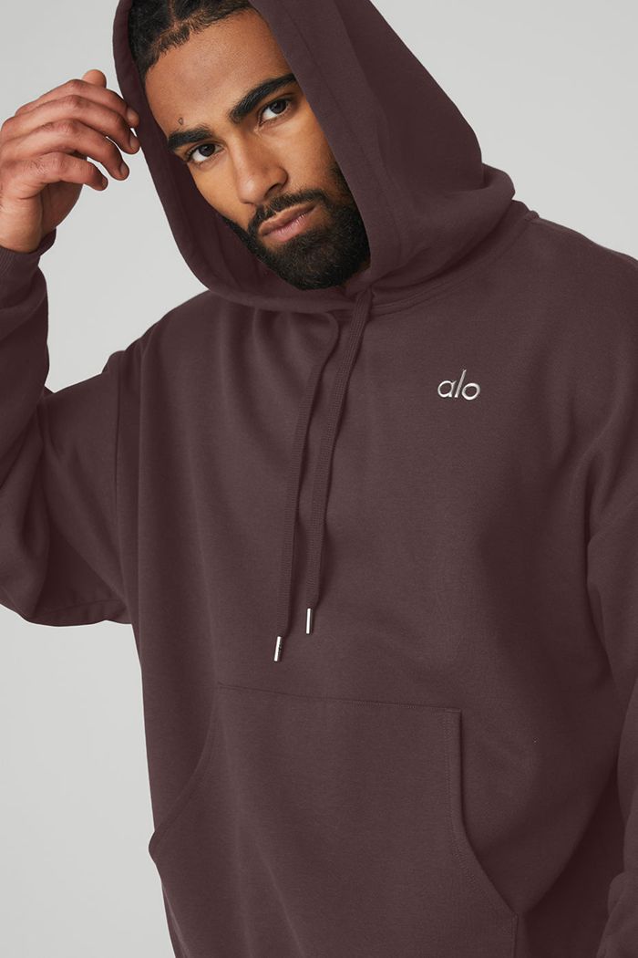 Black Alo Yoga Accolade Men's Hoodie | 59180MENI