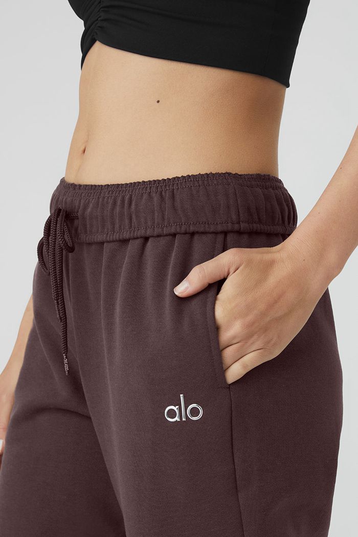 Black Alo Yoga Accolade Straight Leg Sweat Women's Pants | 24580YRUN