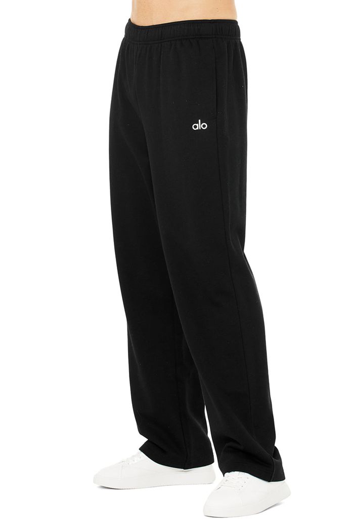 Black Alo Yoga Accolade Straight Leg Sweat Men's Pants | 47583VMQI