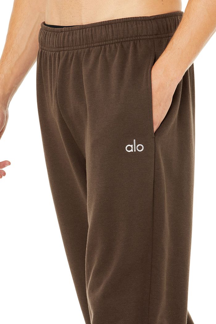 Black Alo Yoga Accolade Straight Leg Sweat Men's Pants | 73490LMGV