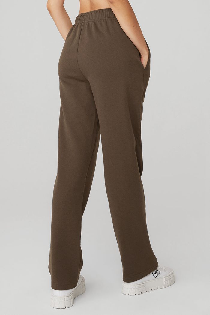 Black Alo Yoga Accolade Straight Leg Sweat Women's Pants | 87943YIBJ