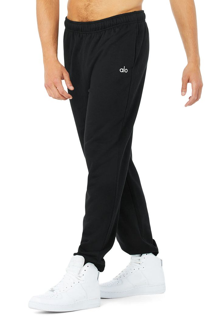 Black Alo Yoga Accolade Sweat Men's Pants | 62950PSQL