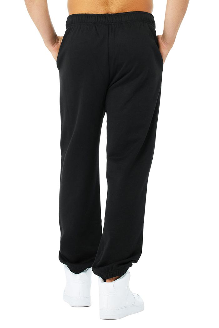 Black Alo Yoga Accolade Sweat Men's Pants | 62950PSQL