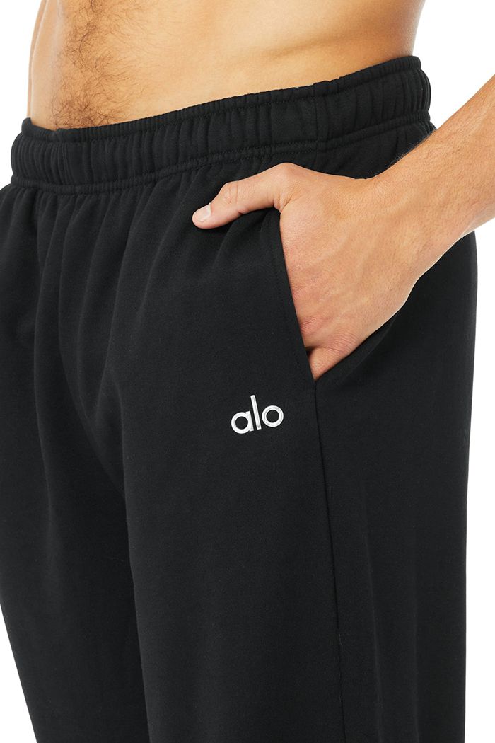 Black Alo Yoga Accolade Sweat Men's Pants | 62950PSQL