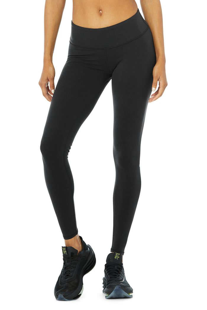 Black Alo Yoga Airbrush Women\'s Leggings | 67231VBER