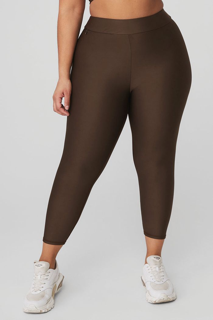 Black Alo Yoga Airlift High-Waist Conceal-Zip Capri Women's Pants | 21963JCQY