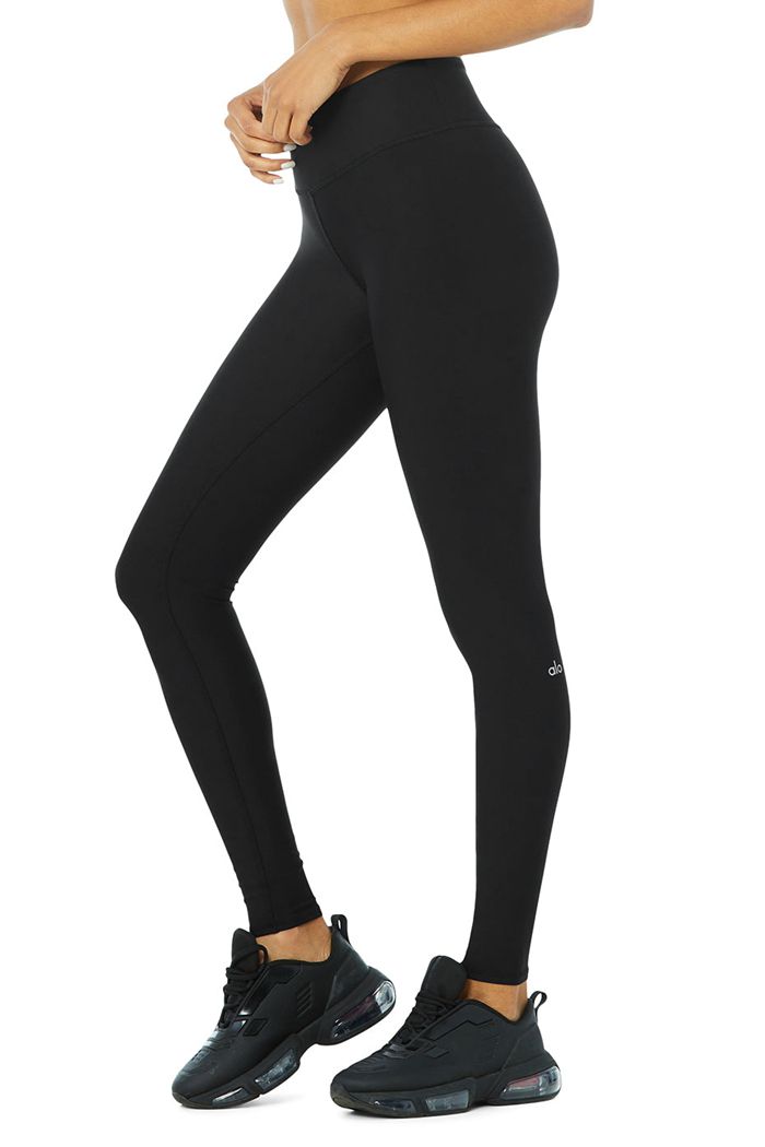 Black Alo Yoga Airlift Women's Leggings | 80594TSCQ