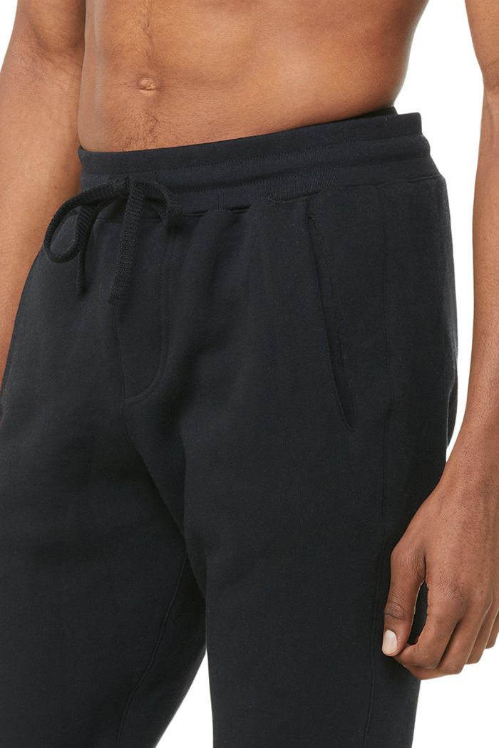 Black Alo Yoga Base Sweat Men's Pants | 26958BJLD