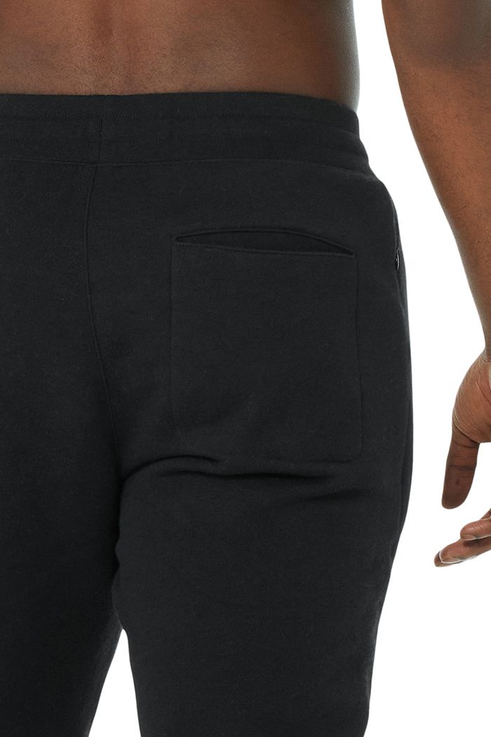 Black Alo Yoga Baseline Sweat Men's Pants | 51094EHOZ