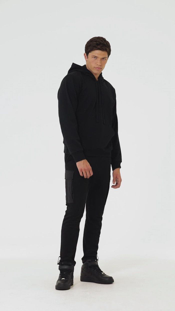 Black Alo Yoga Caliber Men's Hoodie | 56072MIES